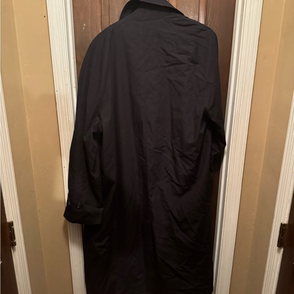 Men’s Size 42 Regular Towne London Fog Black Trench Coat - Picture 10 of 11